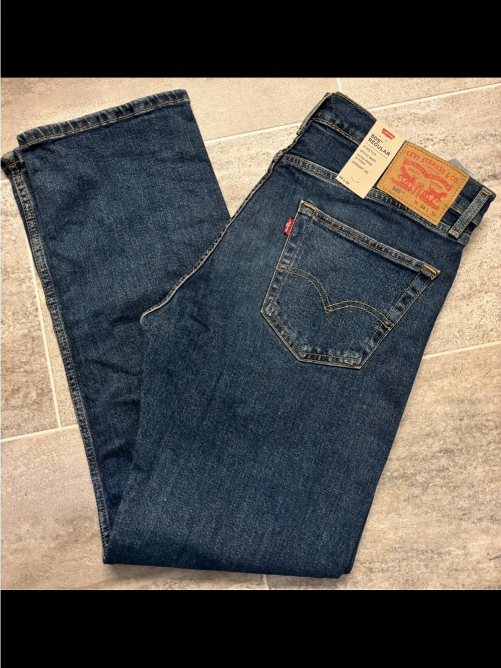 NWT Levi’s 505 Regular Fit Stretch Jeans Men’s 34x32 Medium Wash